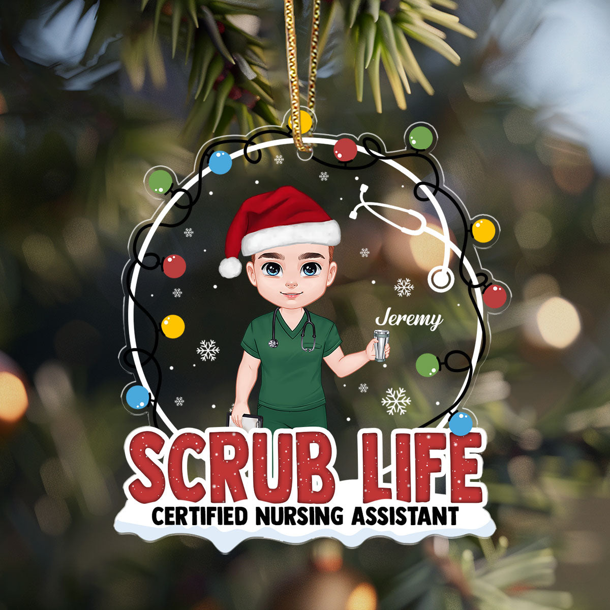 Scrub Life - Personalized Nurse Acrylic Ornament