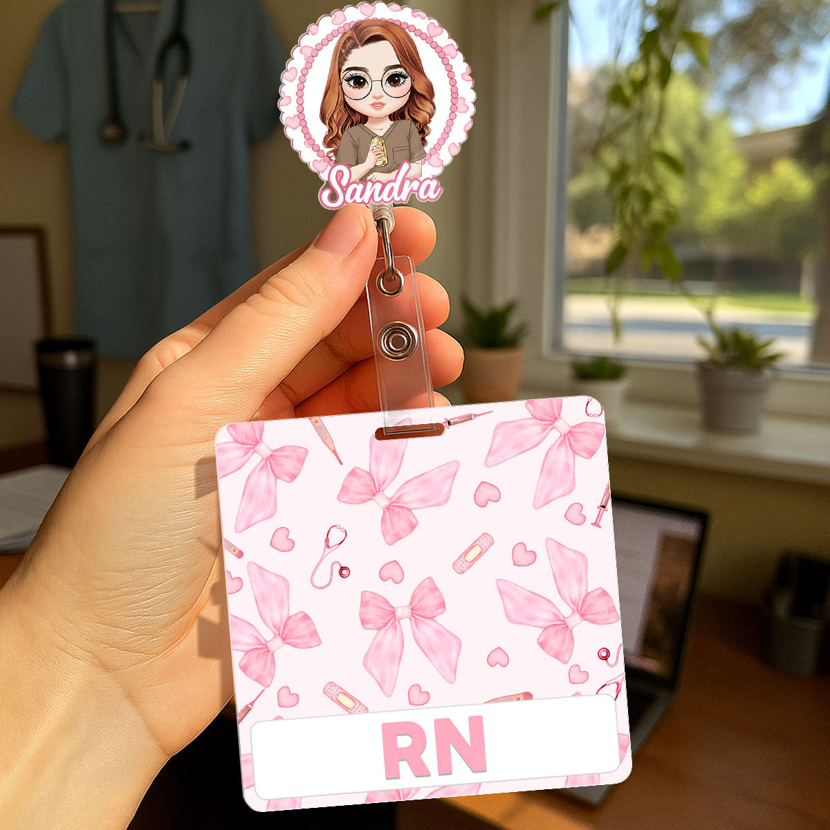 Heart Nurse - Personalized Nurse Badge Reel & Buddy Set