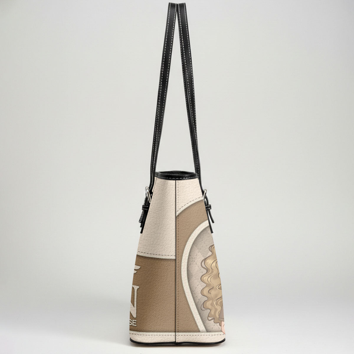 Nurse With Beautiful Heart - Personalized Custom Nurse Leather Tote Bag