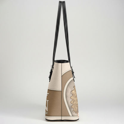 Nurse With Beautiful Heart - Personalized Custom Nurse Leather Tote Bag