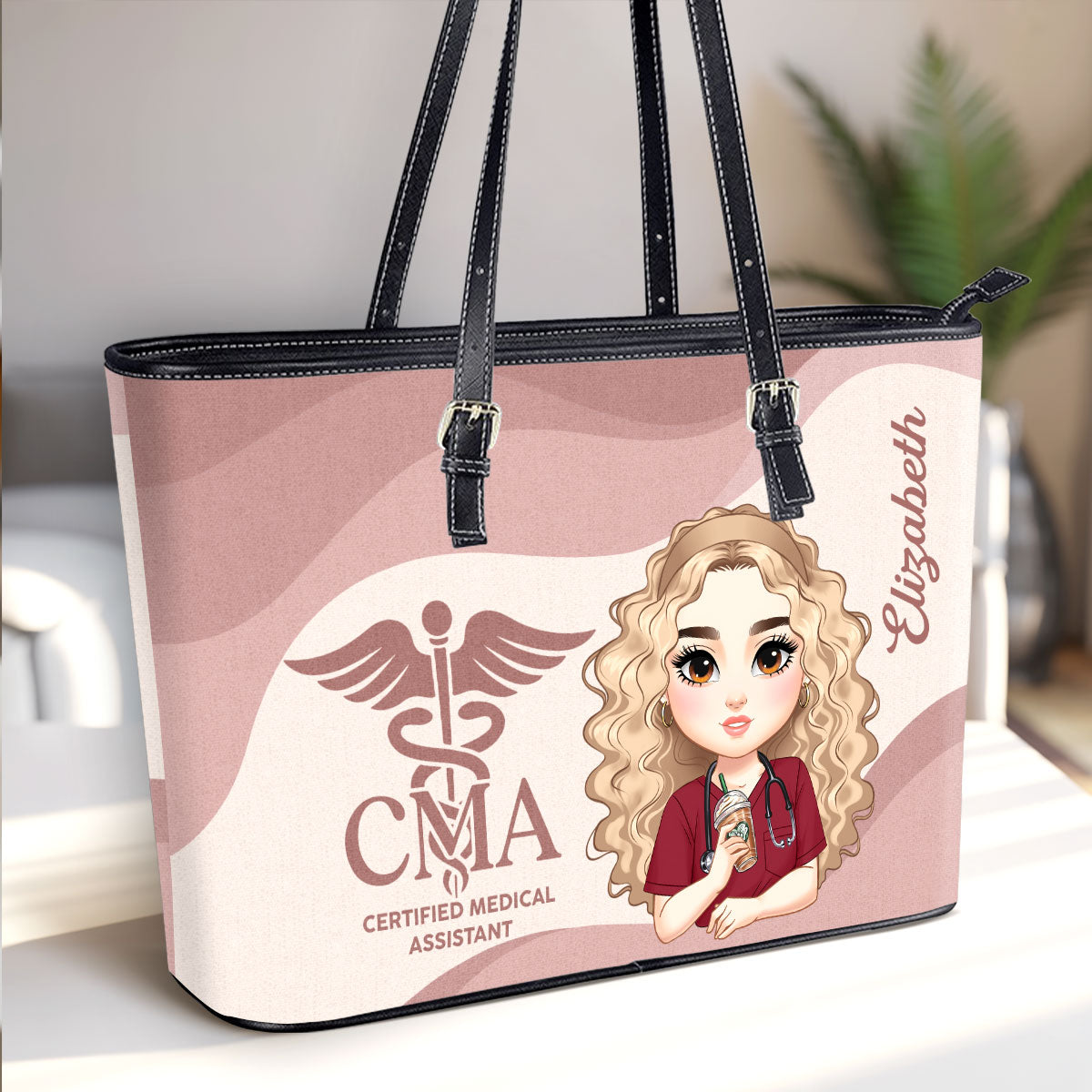 Iconic Nurse Life - Personalized Custom Nurse Leather Tote Bag Deal