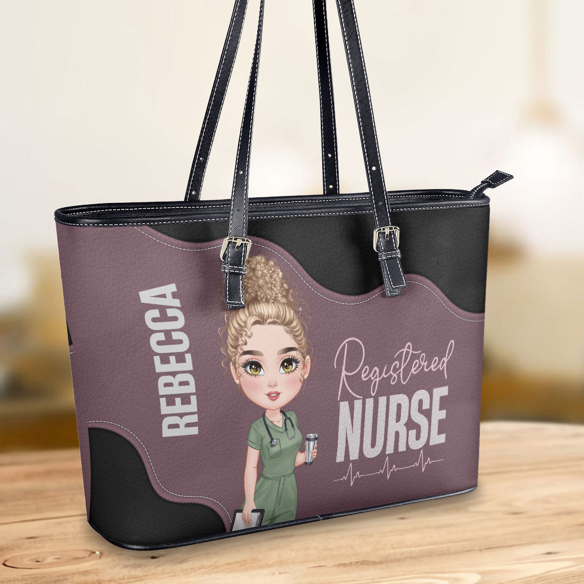 Still Nurse Life - Personalized Custom Nurse Leather Tote Bag