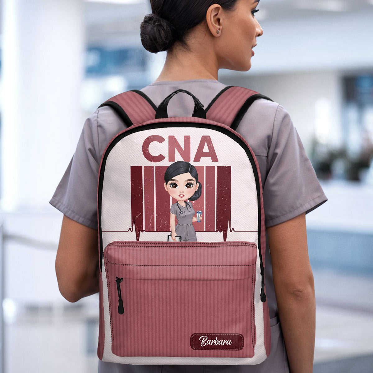 Nurse Color Scrubs - Personalized Backpack