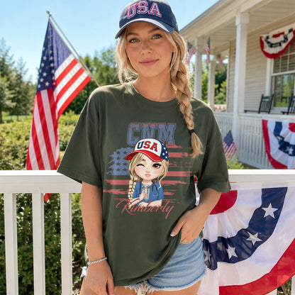 Patriotic Nurse (Dark Ver.) - Personalized Custom Nurse T-shirt, Hoodie, Sweatshirt