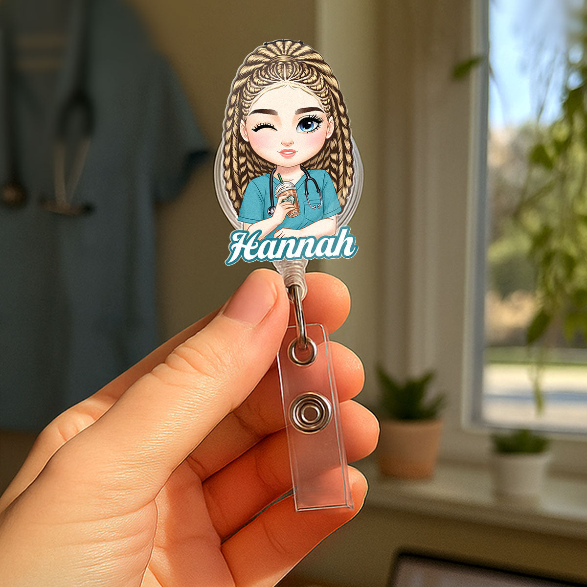 Scrub Love Nurse - Personalized Nurse Badge Reel