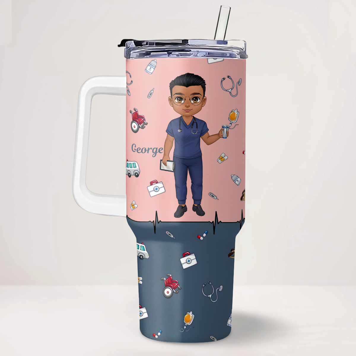 To Save Lives - Personalized Nurse 40oz Tumbler With Handle