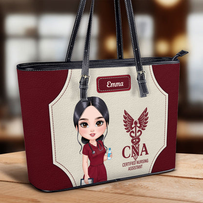 Nurse Magic Life - Personalized Custom Nurse Leather Tote Bag