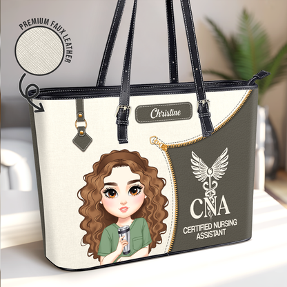 Elevated Nurse Life - Personalized Custom Nurse Leather Tote Bag Deal
