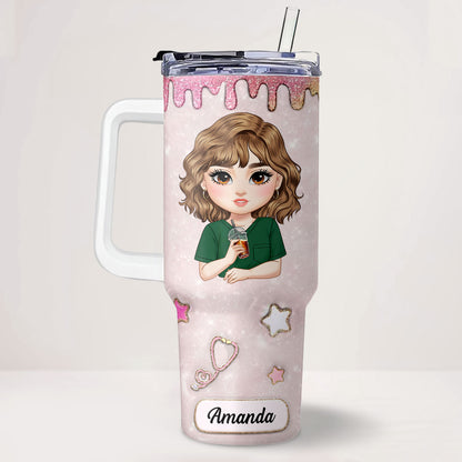 Proud Of You - Personalized Nurse 40oz Tumbler With Handle