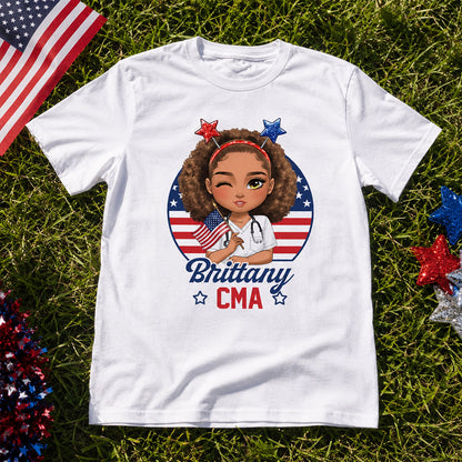 Nurse With Patriotic Spirit - Personalized Custom Nurse T-shirt, Hoodie, Sweatshirt