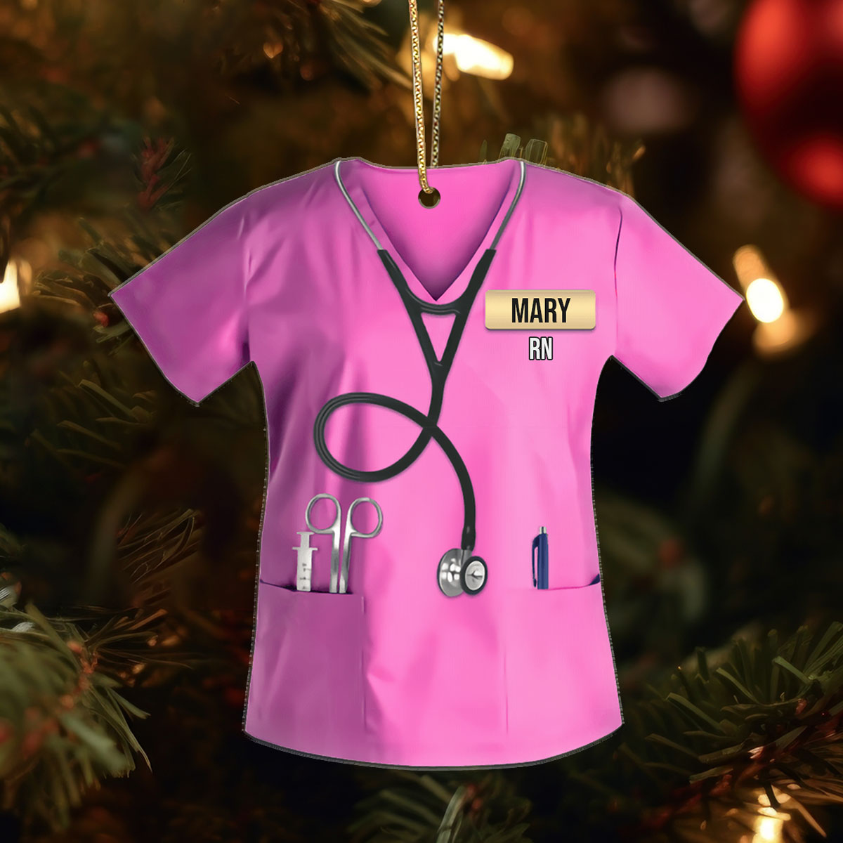 Graceful Scrub - Personalized Nurse Acrylic Ornament