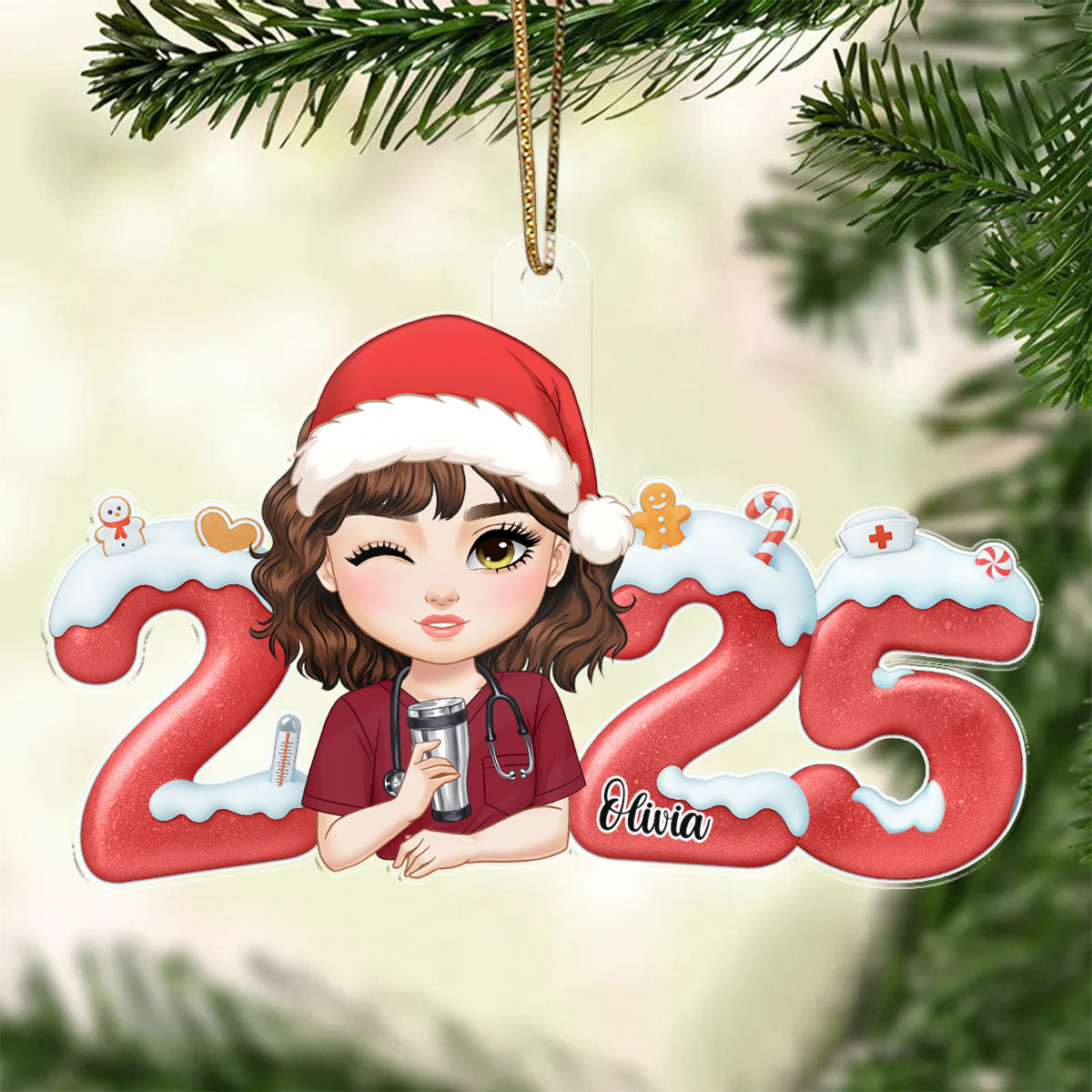 Happy Holiday Nurse - Personalized Nurse Acrylic Ornament