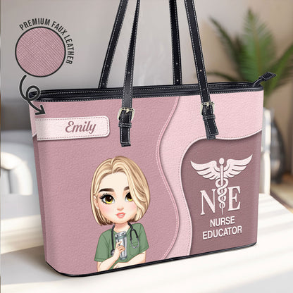 Nurse Timeless Style - Personalized Custom Nurse Leather Tote Bag Deal