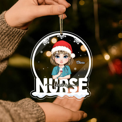 Snow Globe Nurse - Personalized Nurse Acrylic Ornament