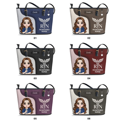 Graceful Nurse Style - Personalized Custom Nurse Leather Tote Bag Deal