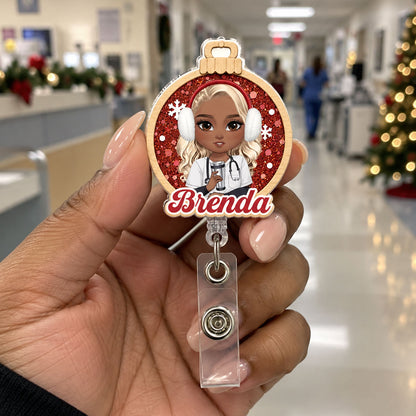 Great Holiday For Nurse - Personalized Nurse Badge Reel