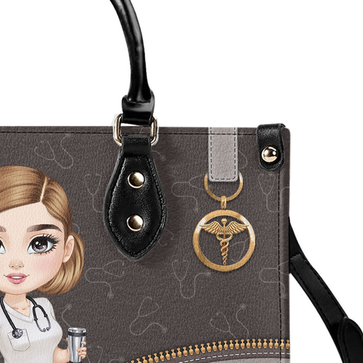 Nurse Life Is Best Life - Personalized Custom Leather Handbag