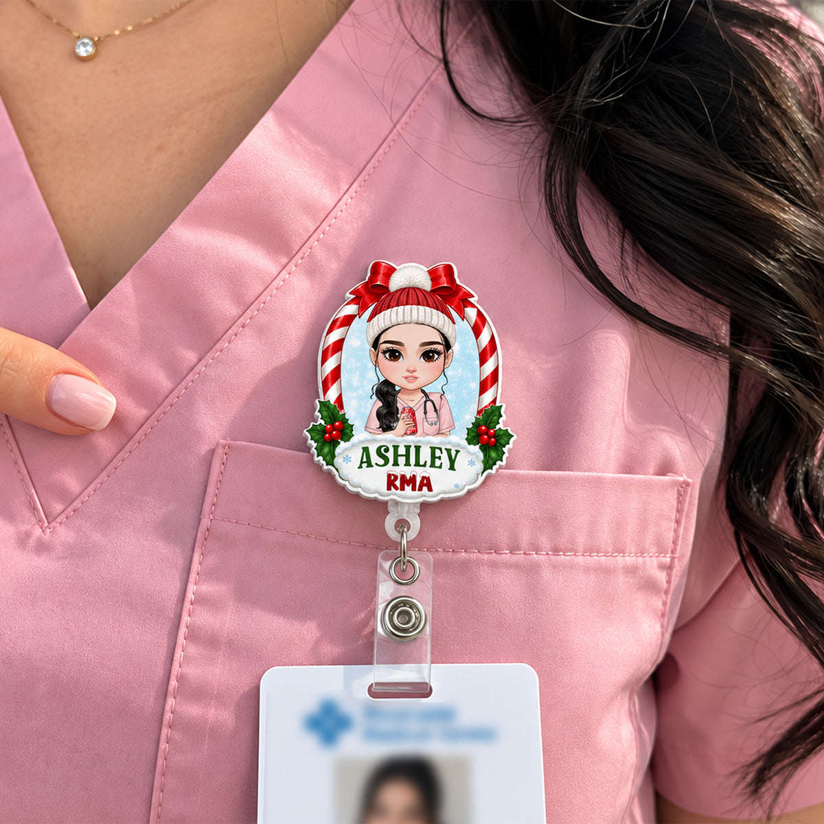 Candy Nurse - Personalized Nurse Badge Reel
