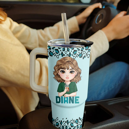 Nurse Colorful Life - Personalized Nurse 40oz Tumbler With Handle