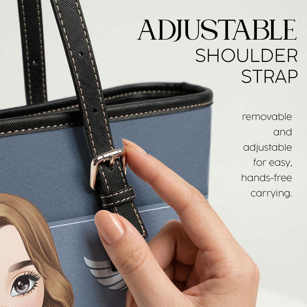 Gracefully Nursing - Personalized Custom Nurse Leather Tote Bag