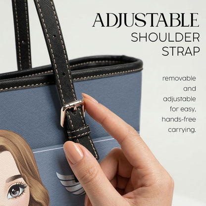 Gracefully Nursing - Personalized Custom Nurse Leather Tote Bag