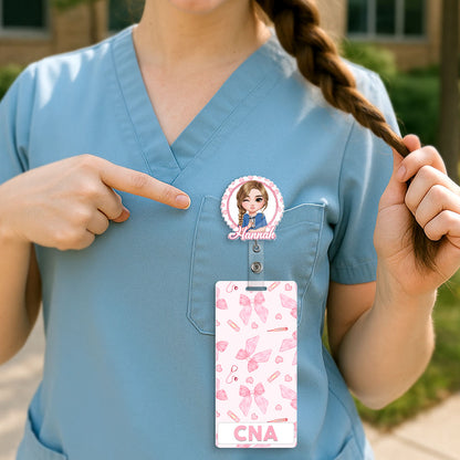 Heart Nurse - Personalized Nurse Badge Reel & Buddy Set