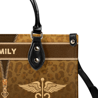 Leopard Nurse Style - Personalized Custom Leather Handbag