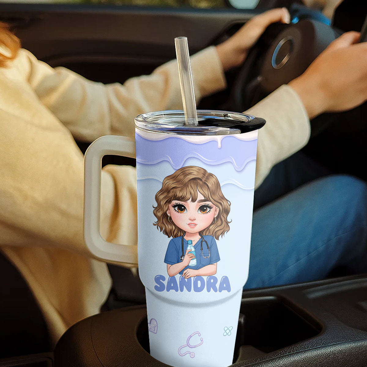 Sweet Nurse Life - Personalized Nurse 40oz Tumbler With Handle