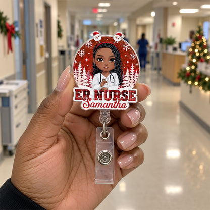 Nurse Era Holiday - Personalized Nurse Badge Reel