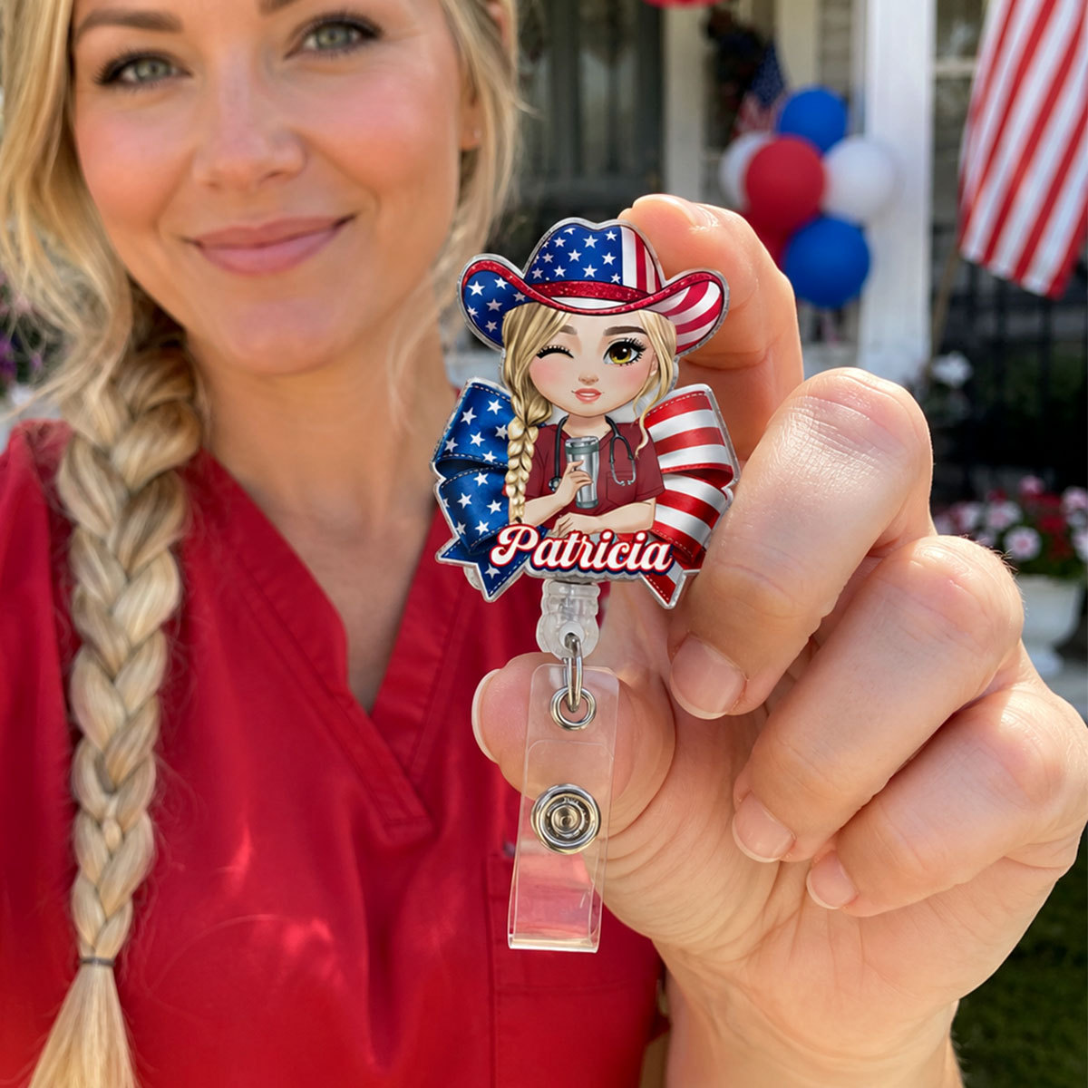Freedom Nurse - Personalized Nurse Badge Reel