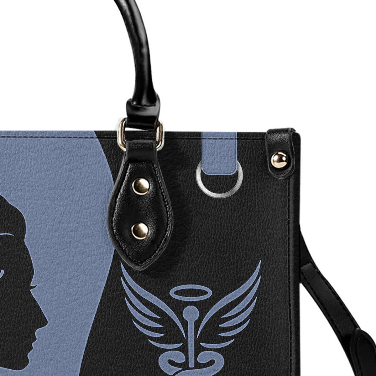 Silhouette Nurse - Personalized Custom Leather Handbag