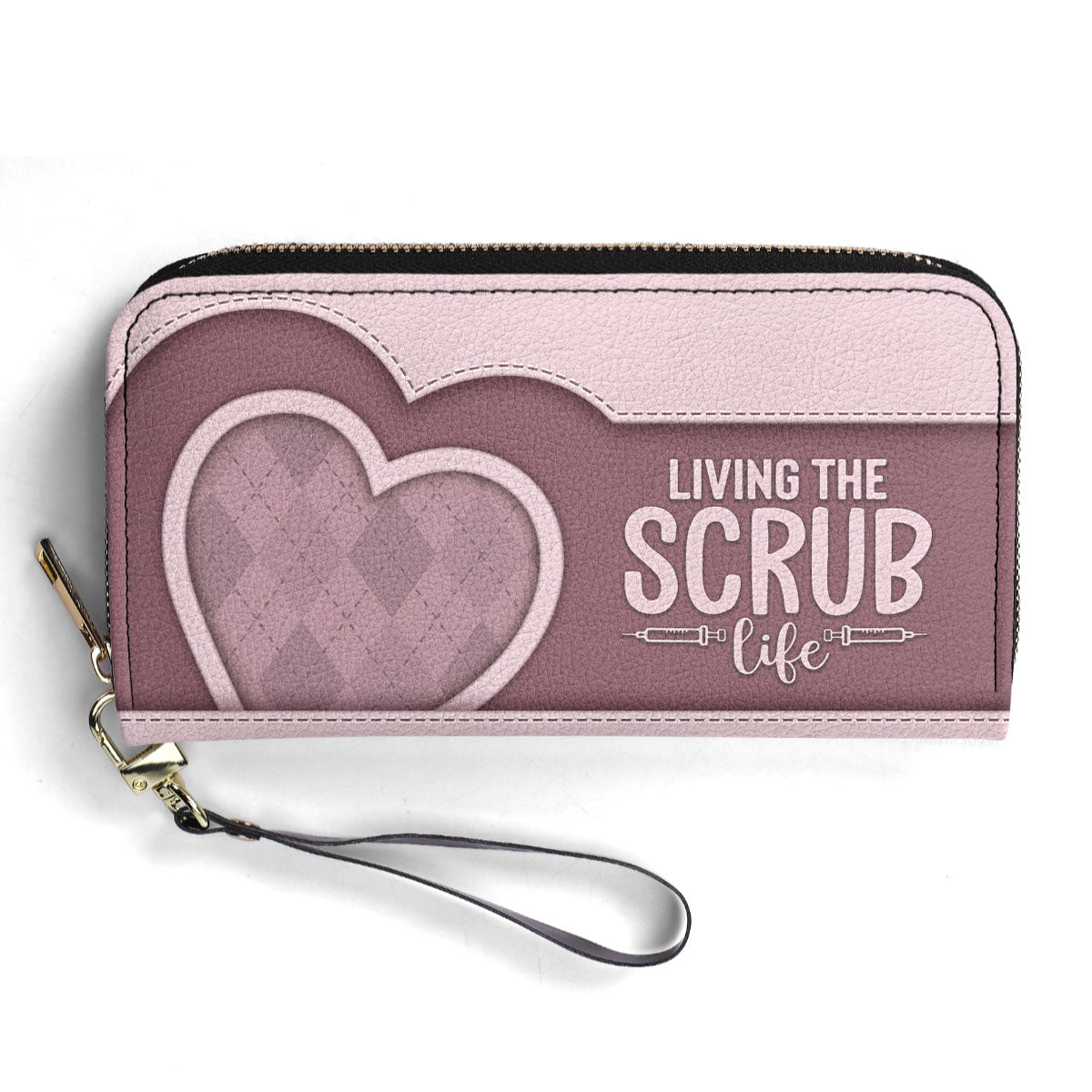 Scrub Heart - Personalized Nurse Leather Long Wallet