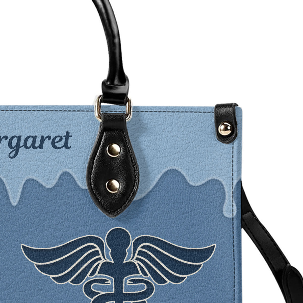 Kinda Awesome Nurse - Personalized Custom Leather Handbag