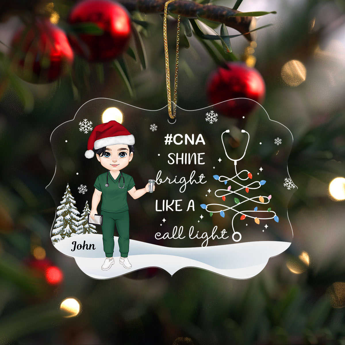 Nurse Shine Bright - Personalized Nurse Acrylic Ornament