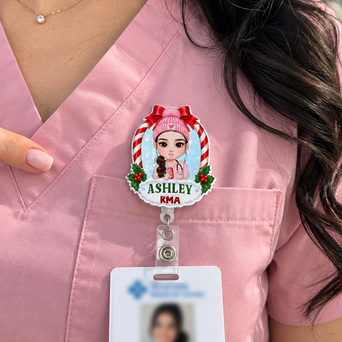 Candy Nurse - Personalized Nurse Badge Reel