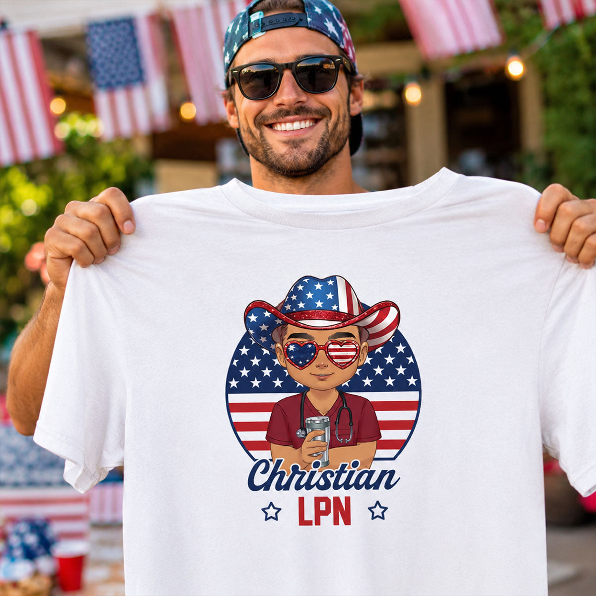 Nurse With Patriotic Spirit - Personalized Custom Nurse T-shirt, Hoodie, Sweatshirt