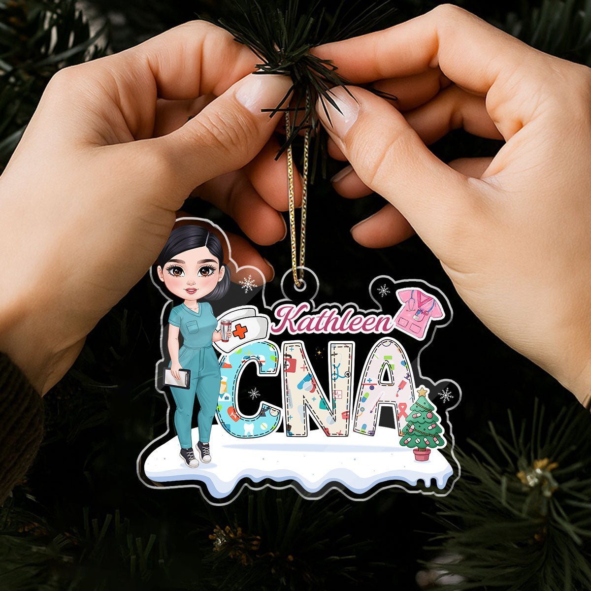 Nurse Colorful - Personalized Nurse Acrylic Ornament