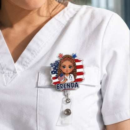 Liberty Nursing Crew - Personalized Nurse Badge Reel