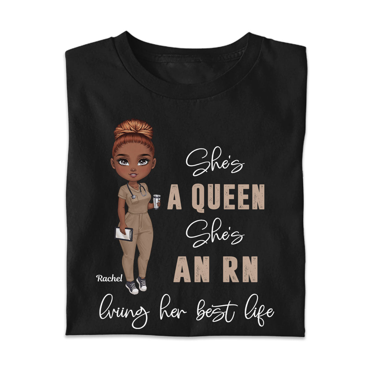 Her Best Life (Dark Ver.) - Personalized Custom Nurse T-shirt, Hoodie, Sweatshirt