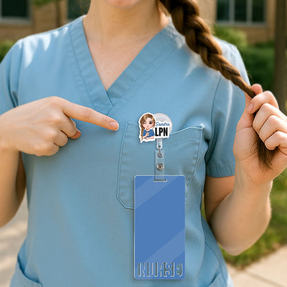 Neutral Nurse - Personalized Nurse Badge Reel & Buddy Set