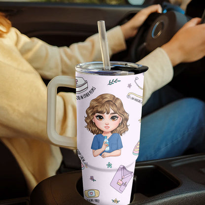 Nurse Life - Personalized Nurse 40oz Tumbler With Handle