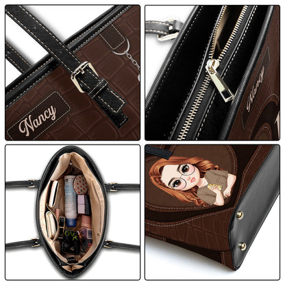 Dedicated Nurse Life - Personalized Custom Nurse Leather Tote Bag