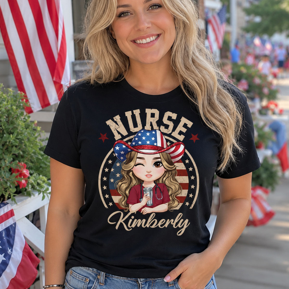 Patriotic Nurse Life - Personalized Custom Nurse T-shirt, Hoodie, Sweatshirt