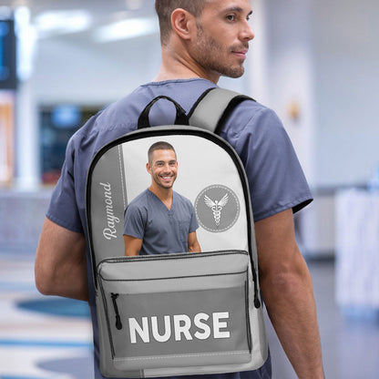 Elegant Nurse Photo - Personalized Backpack