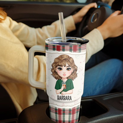 Sparkle Holiday - Personalized Nurse 40oz Tumbler With Handle