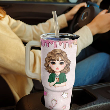 Proud Of You - Personalized Nurse 40oz Tumbler With Handle