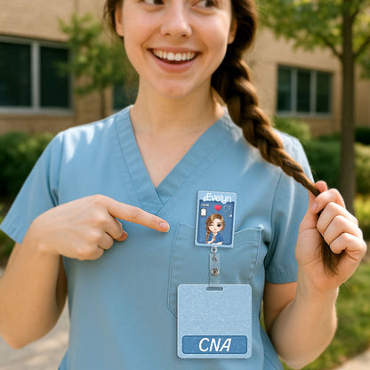 Nurse Figure - Personalized Nurse Badge Reel & Buddy Set