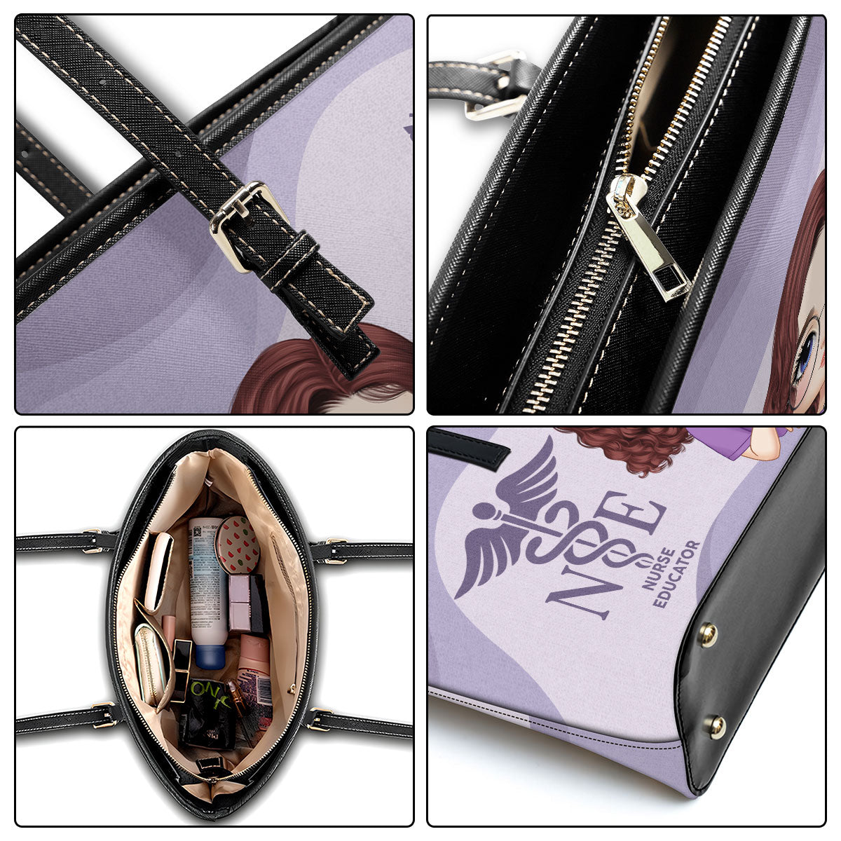 Iconic Nurse Life - Personalized Custom Nurse Leather Tote Bag Deal