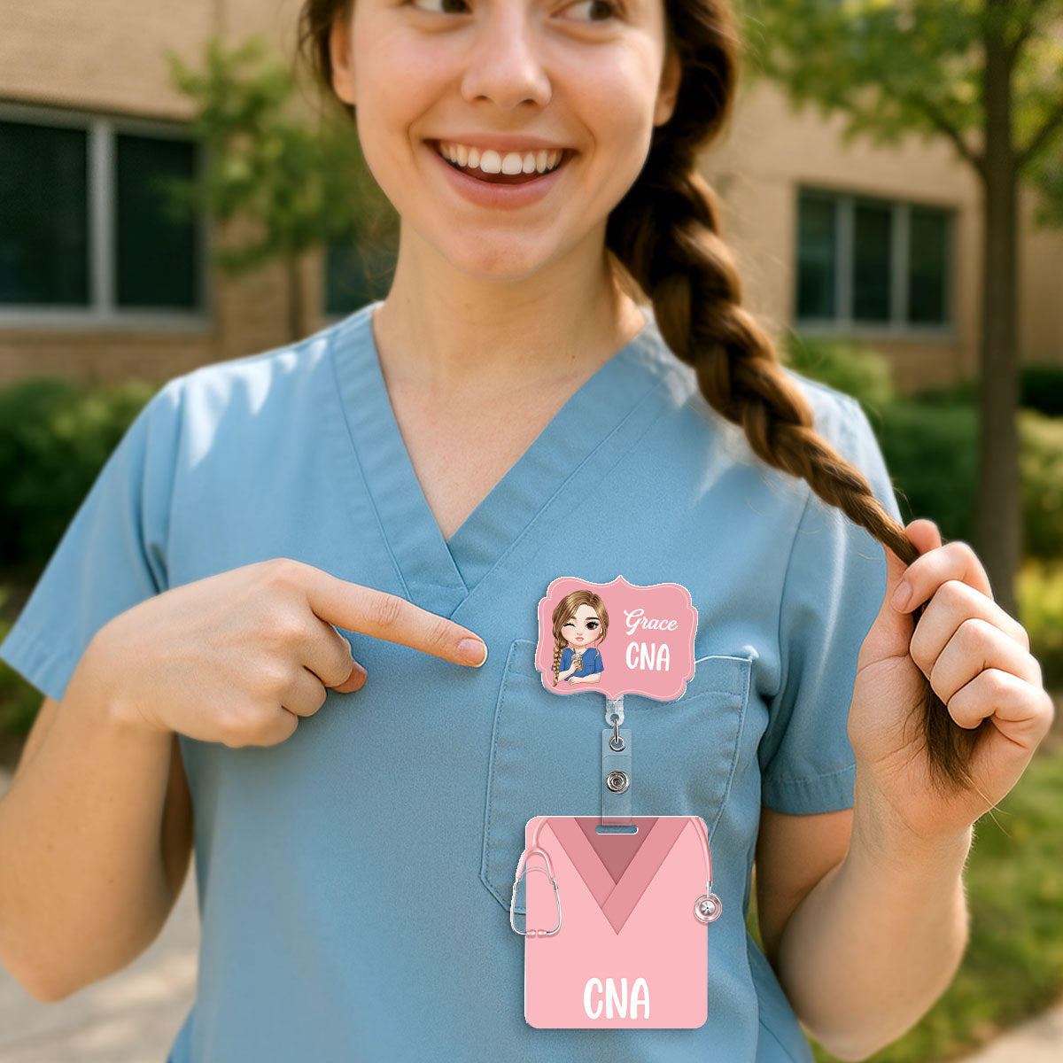 To Be A Nurse - Personalized Nurse Badge Reel & Buddy Set
