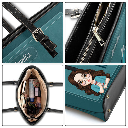 Nurse Muse - Personalized Custom Nurse Leather Tote Bag